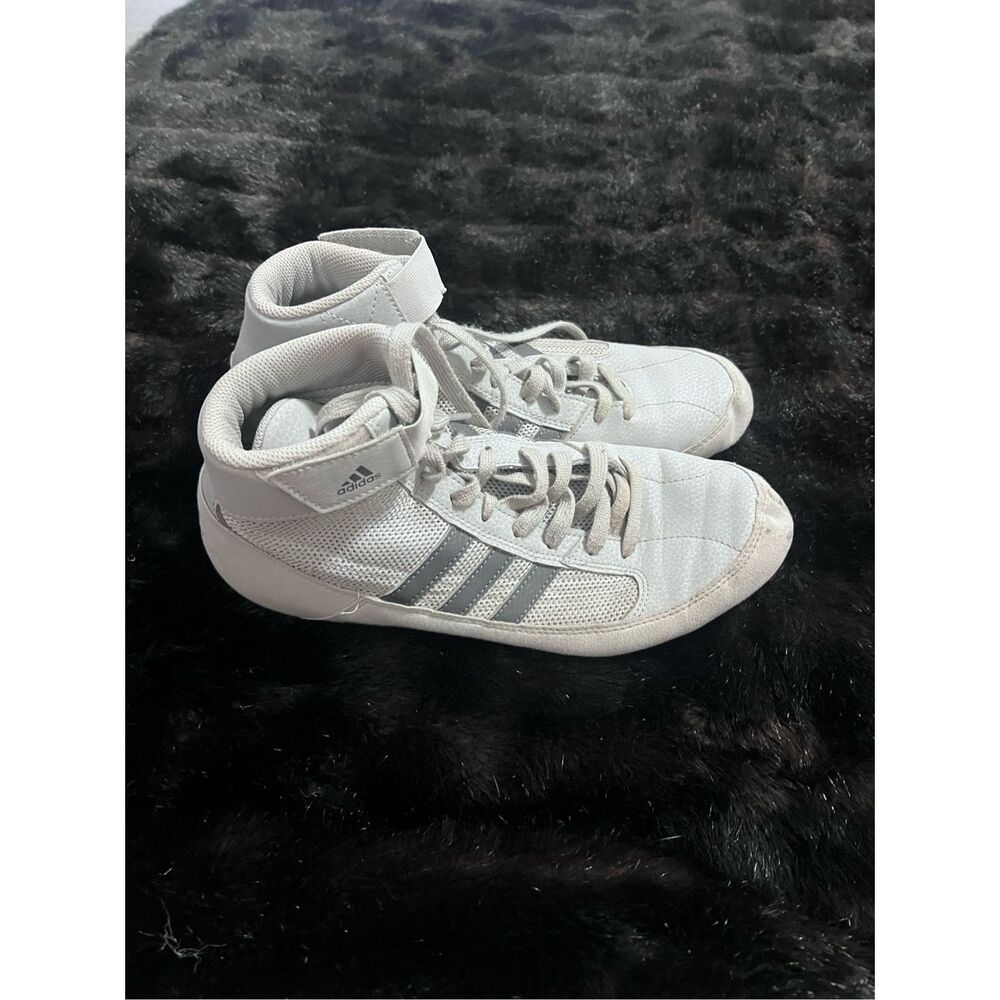 Adidas Wrestling HVC2 Laced Light Gray Boxing Wrestling Shoes Mens Sz 9
